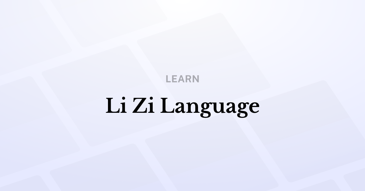 Li Zi language