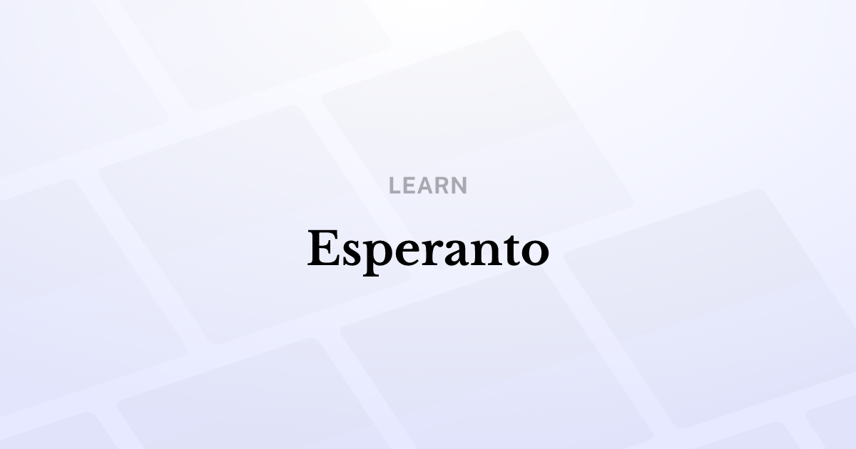 Esperanto 