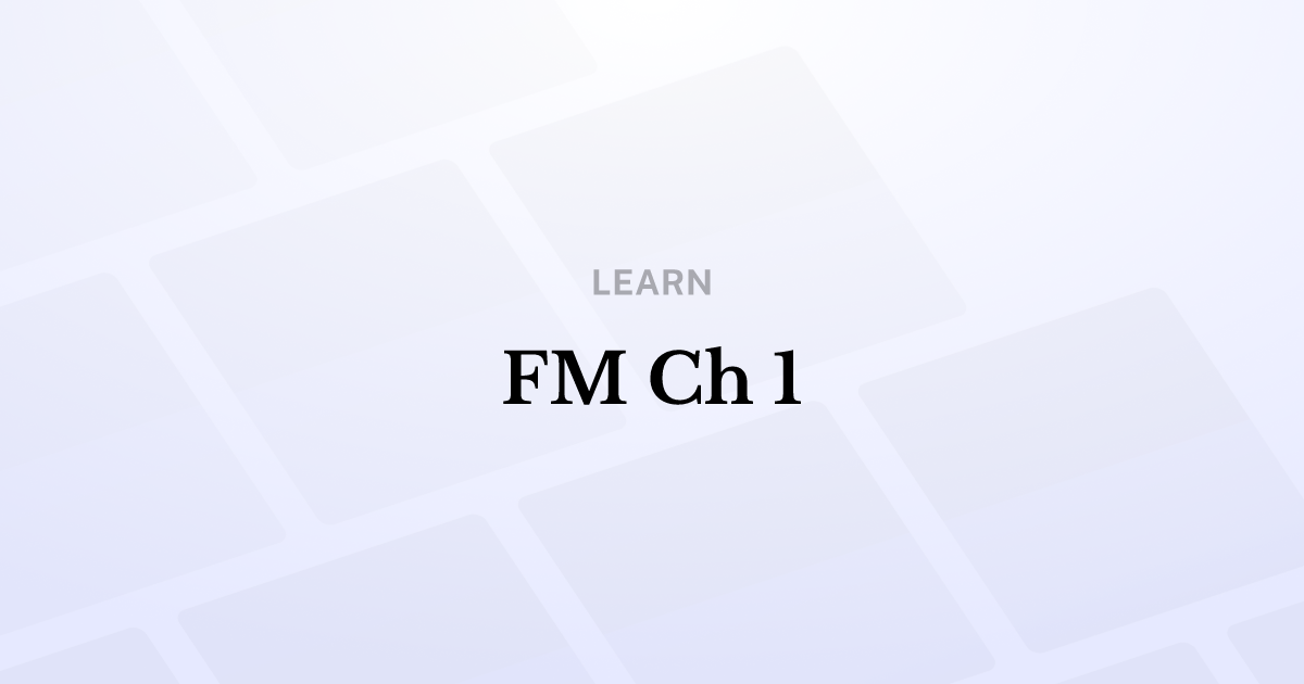 FM Ch 1