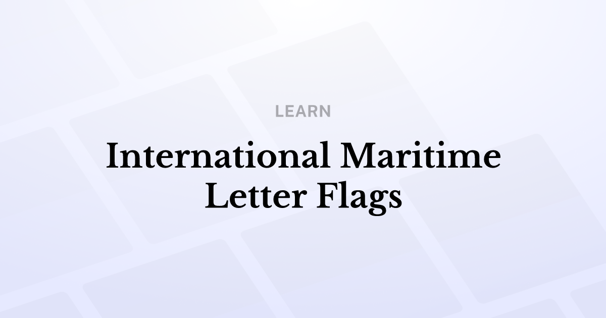 International Maritime Letter Flags